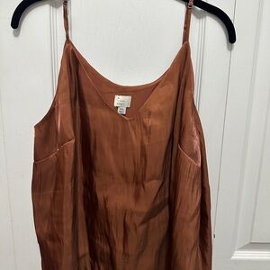 a new day silky brown Slip Dress